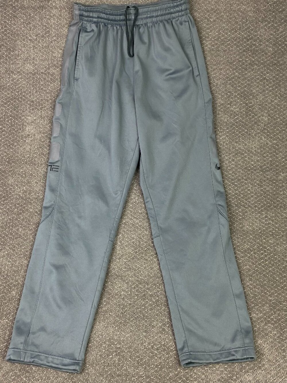 Nike Therma Elite Open Hem Sweatpants Mens Large Gray Warmup Pants 776109-065